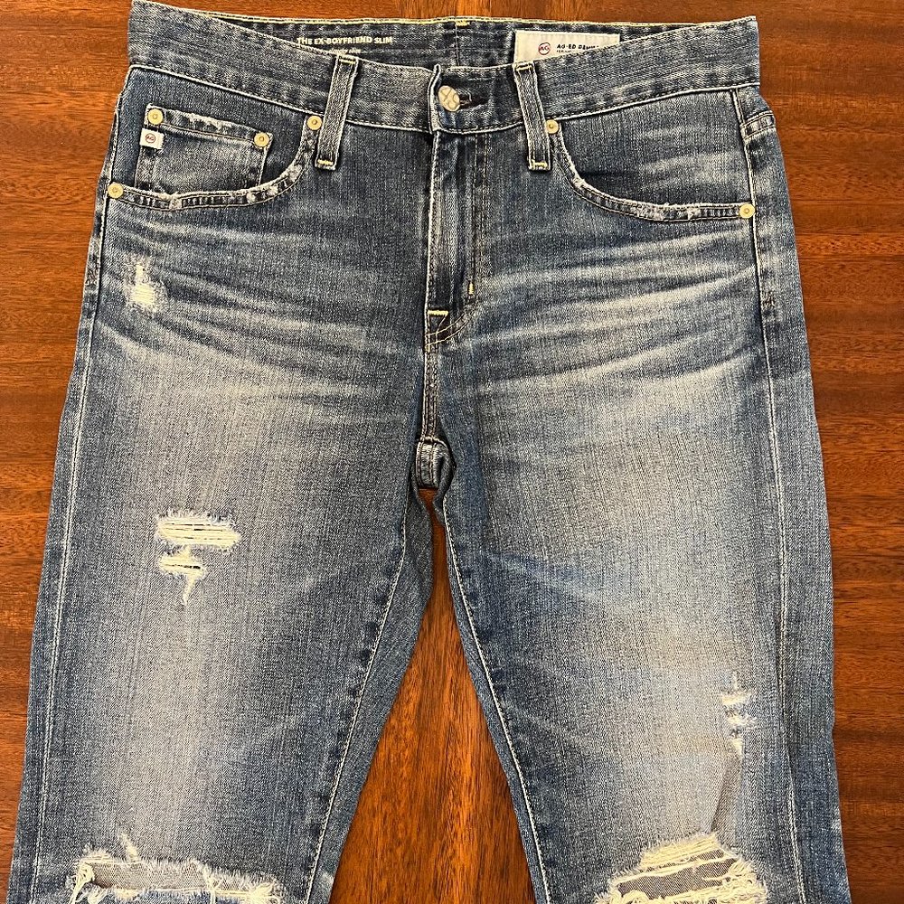 Ag Adriano Goldschmied The Ex-Boyfriend Slim Slouchy Slim Distressed Jeans